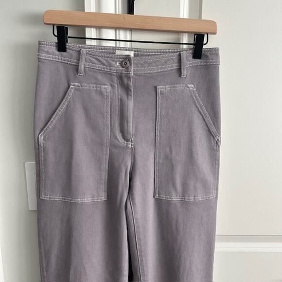 Aritzia Wilfred Free Modern Utility Pant Straight Leg Size 4 Purple Slate NWOT - Picture 4 of 10